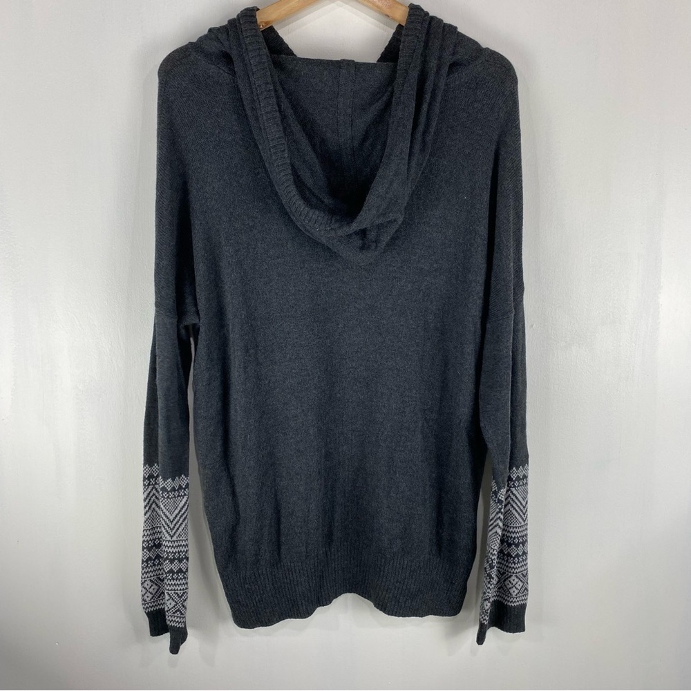 H&M L.O.G.G. Angora Blend Pullover SweaterShirt Hoodie Aztec Printed Size Medium - Picture 5 of 5